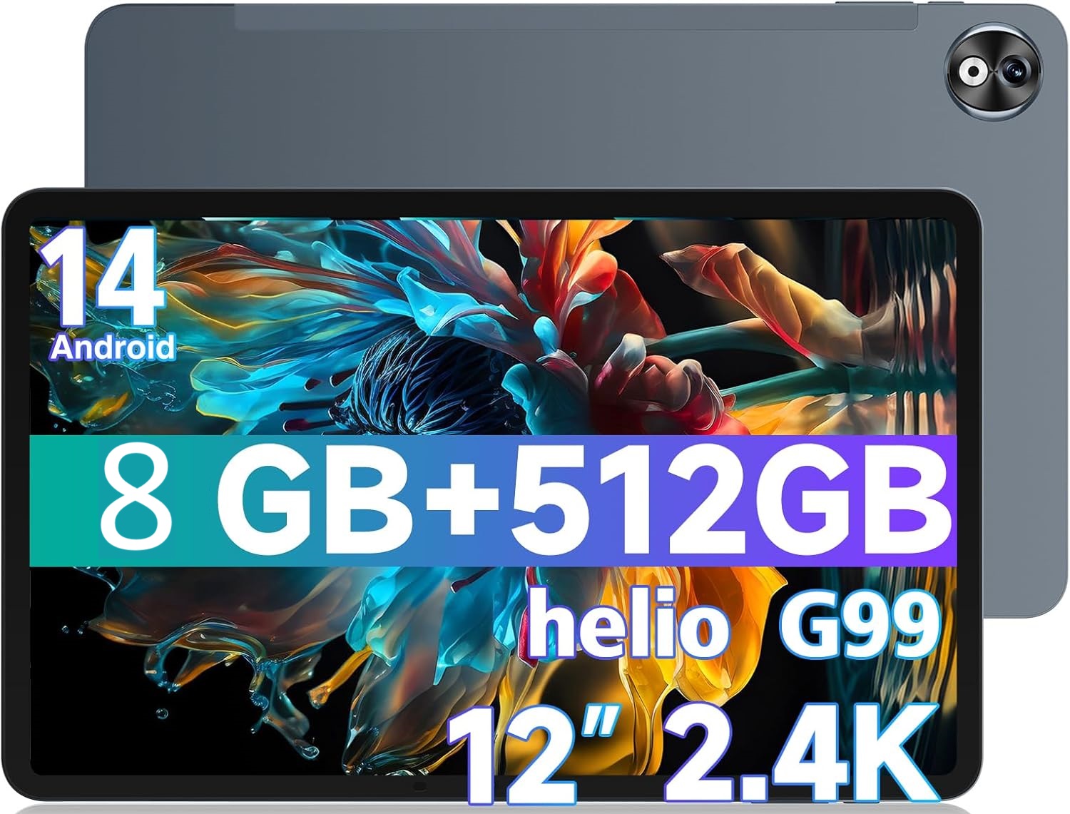 DOOGEE T40PRO Android 14 Tablet, 2.4K 12 İnç Tablet, Helio G99 Oyun Tableti 20GB+512GB/2TB, 10800mAh, 7.6mm İnce Tabletler, 5G WiFi, BT5.0, GPS,