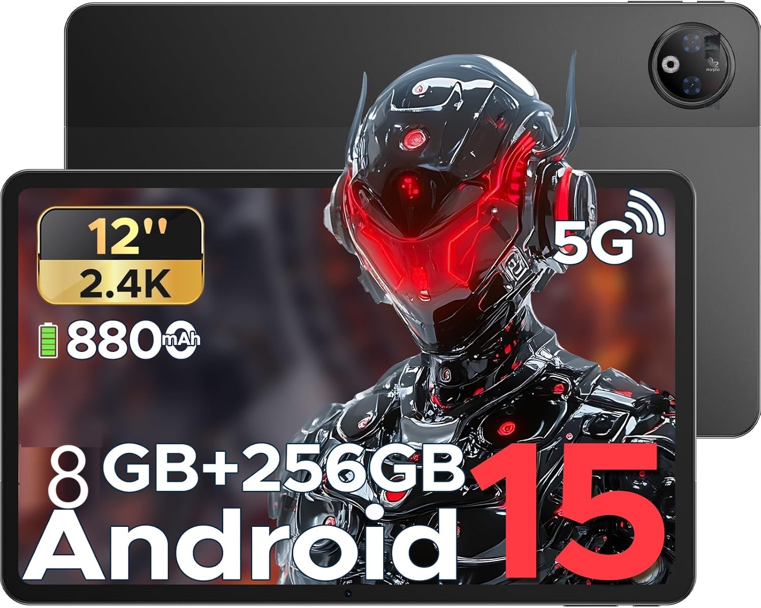 DOOGEE V Pad 5G Tablet, 2.4K IPS Ekranlı 12 inç Android 15 Tablet, 32 GB + 256 GB 